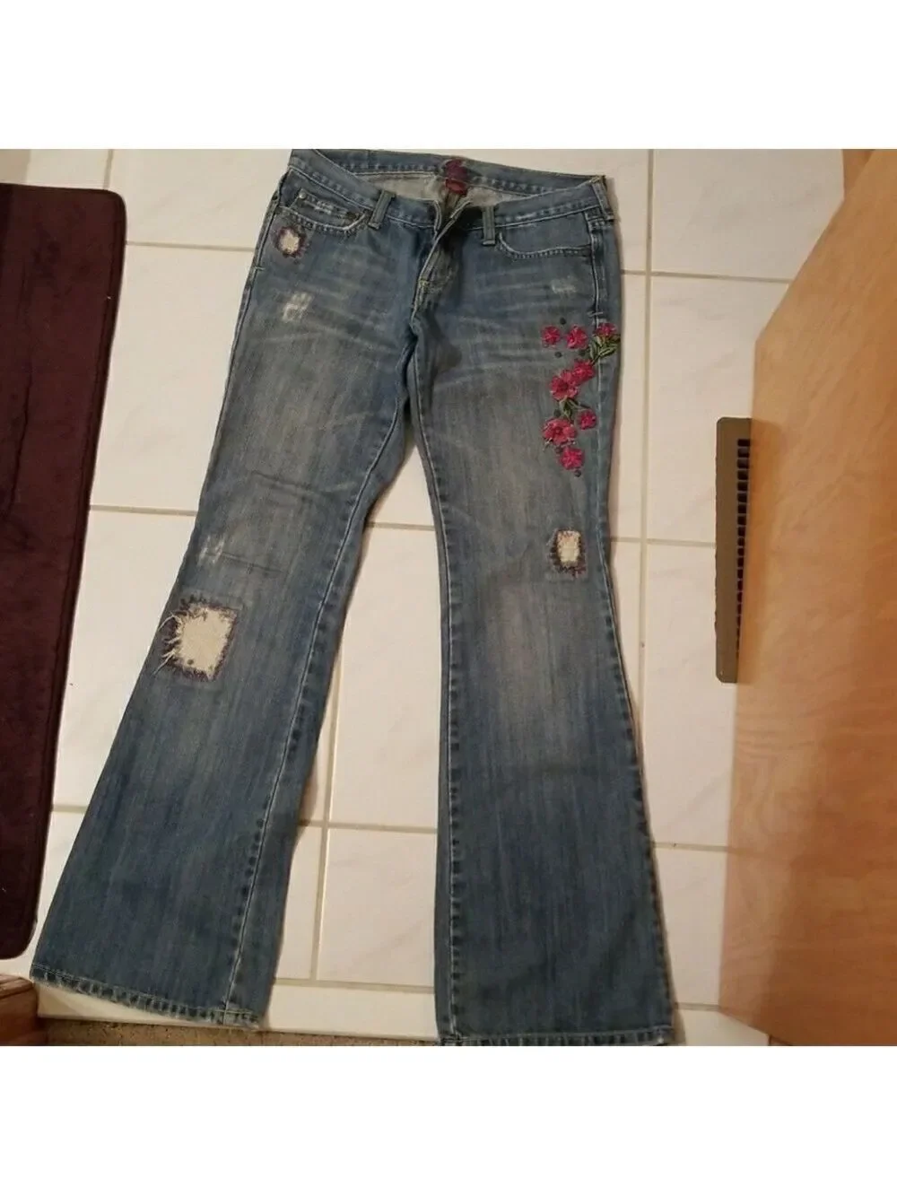 Lilu Floral Jeans Distressed